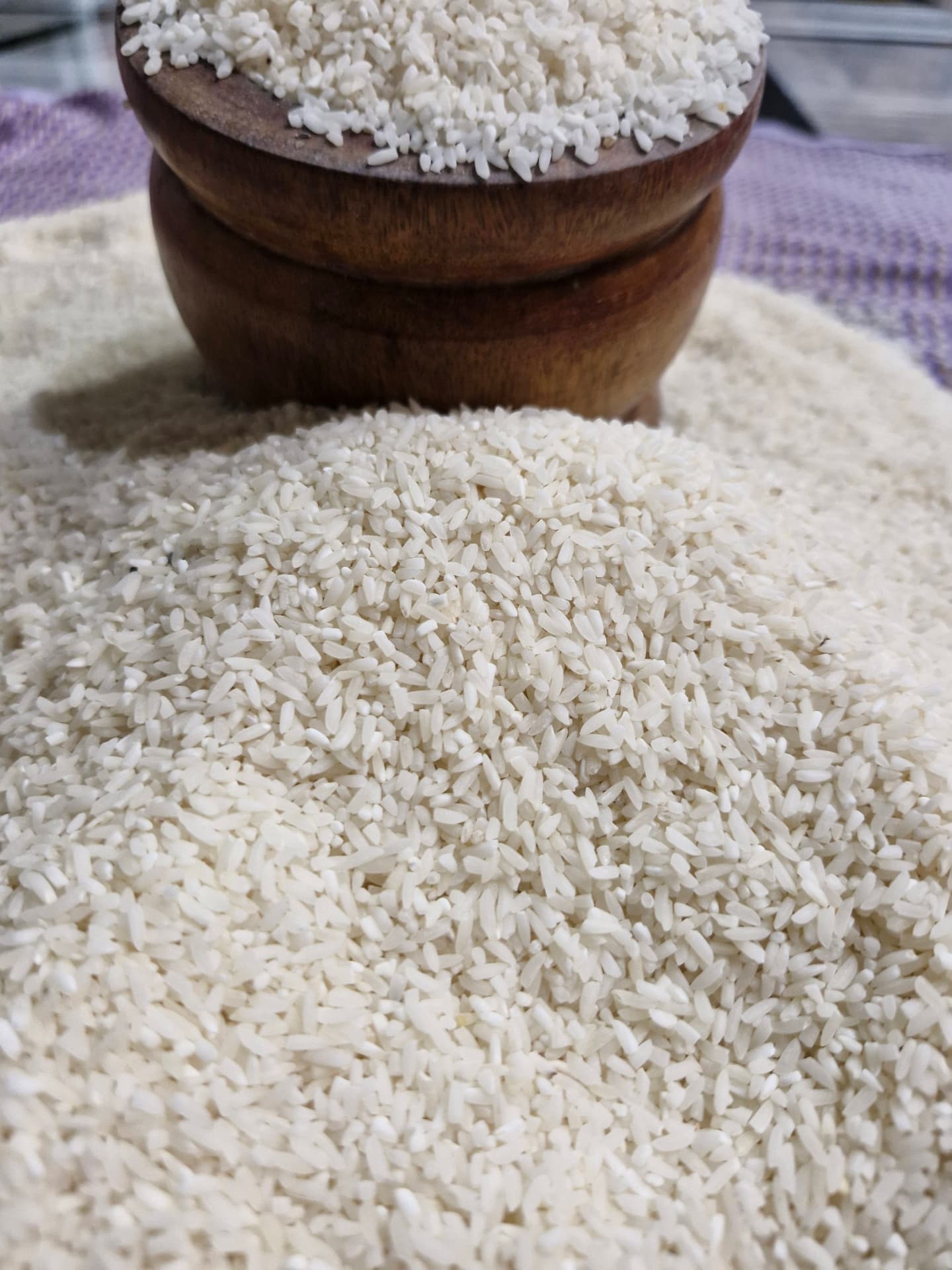 Rice drying after harvest